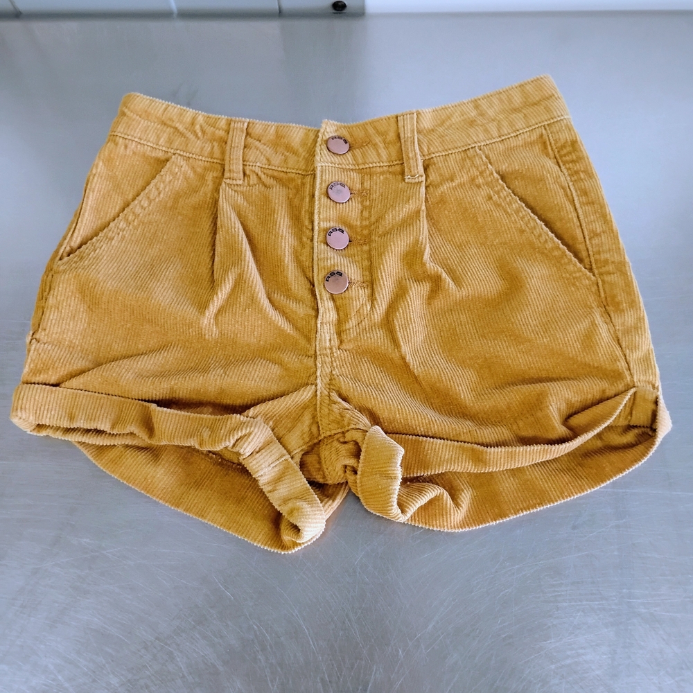 RSQ High Waist Mustard Corduroy Shorts